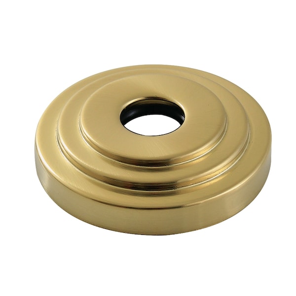 3Inch OD Decorative Escutcheon Flange 34 Inch ID, Brushed Brass